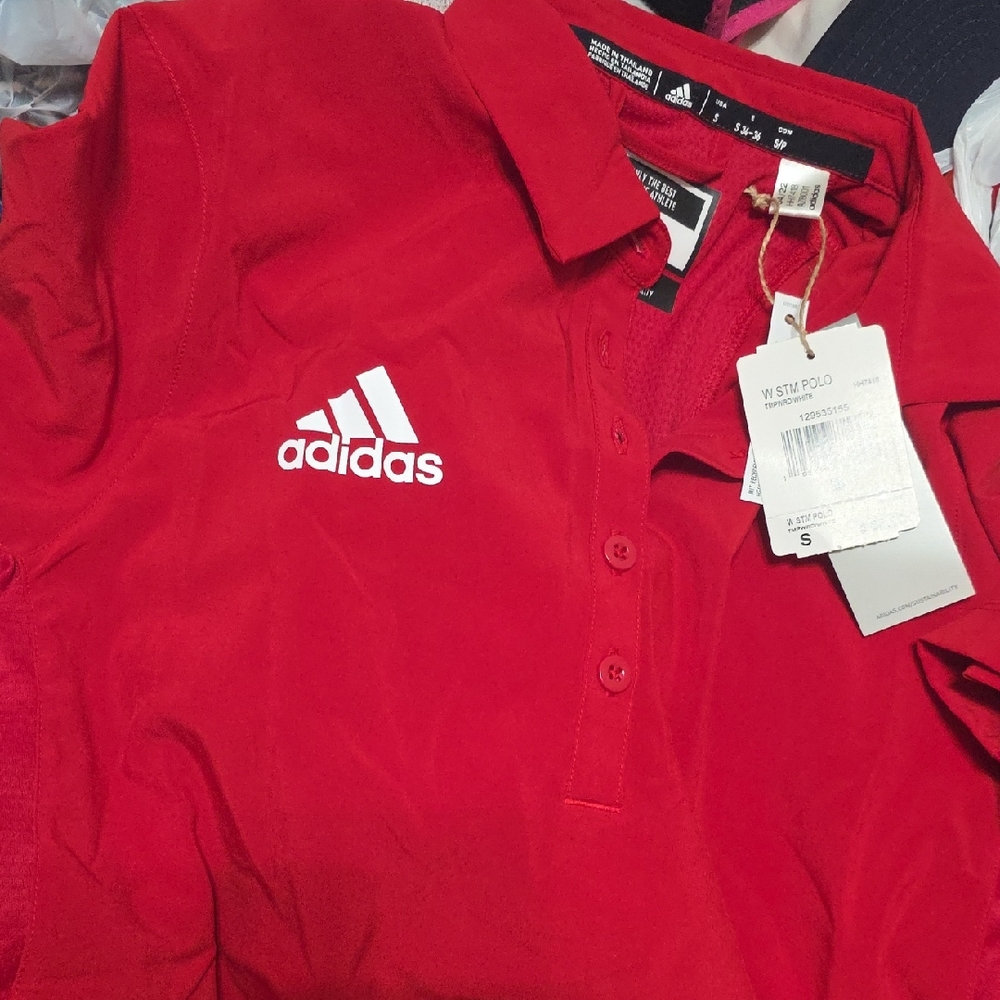Adidas Women's Red Polo Shirt